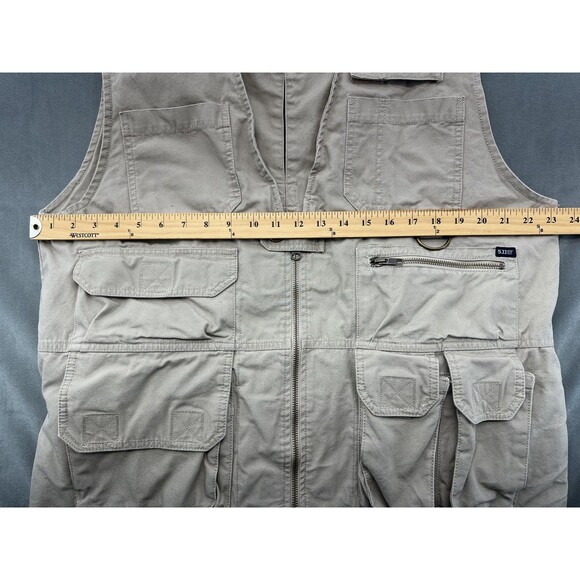 5.11 Tactical Series Vest Mens Large Khaki Multi Pocket Utility Travel 80001 - Picture 9 of 16